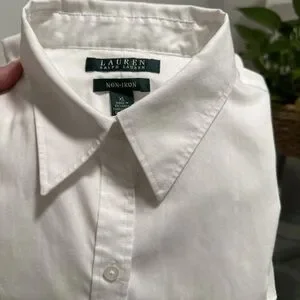 Buttonless Cuff Lauren Ralph Lauren | Tops | Lrl Ralph Lauren Womens Xlblouse All White ...